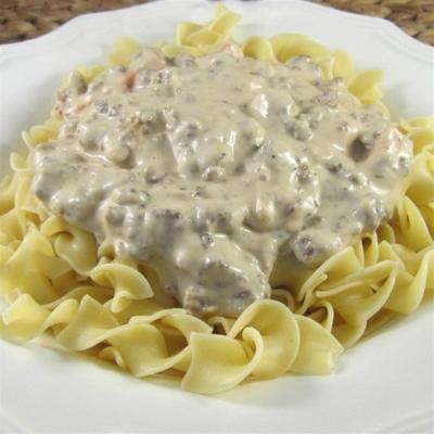 michelle's ultieme beef stroganoff braadpan