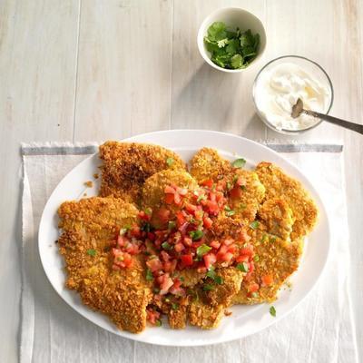 zuidwestelijke kalkoen schnitzels met salsa