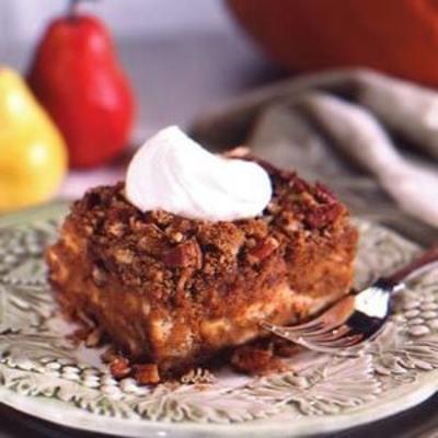 pompoenpeer broodpudding