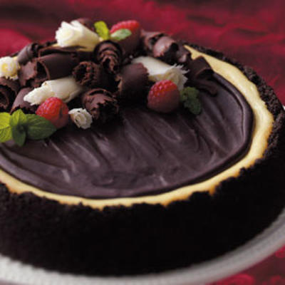 chocolade geglazuurde cheesecake