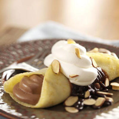 chocolade-amandeldessert pannenkoeken
