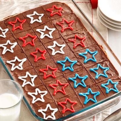 fudgy vierde juli brownies