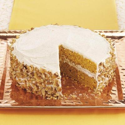 herfst gouden pompoen cake