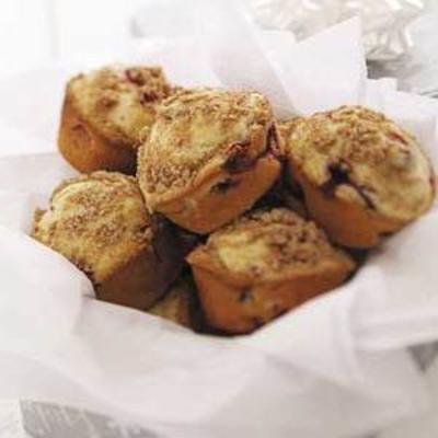 cranberry oranje streusel muffins