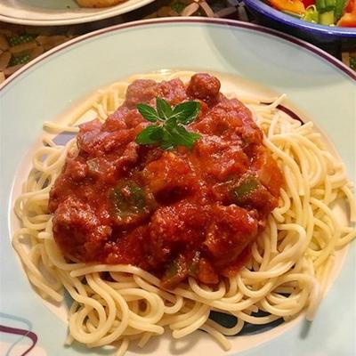 eigengemaakte verse ingrediënten spaghettisaus van danny