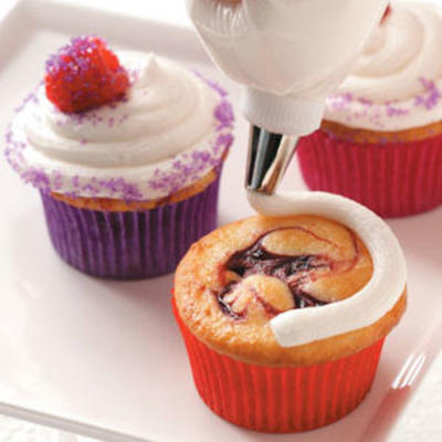 framboos swirl cupcakes
