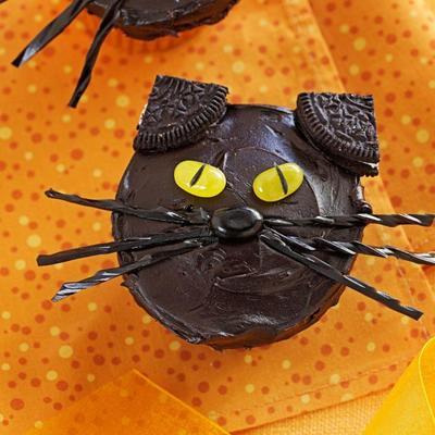 zwarte kat cupcakes