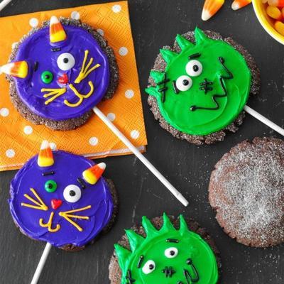 halloween chocolade cookie springt