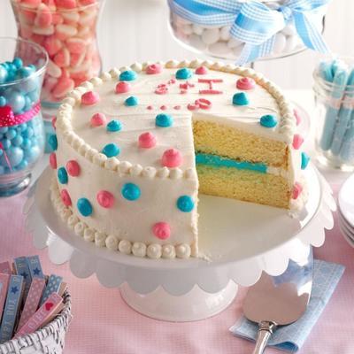 rood witte en blauwe cake