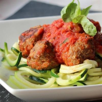 eenvoudige gehaktballen met zoodles