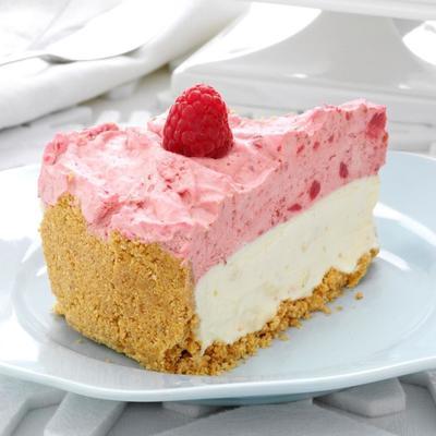 witte chocolade frambozenmousse cheesecake