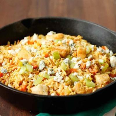 buffalo chicken and rice skillet