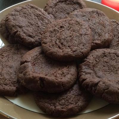 veganistische chocolade fudge cookies