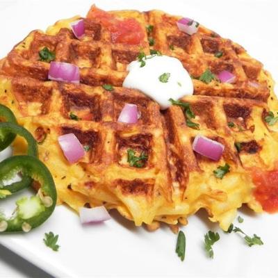 aanrecht hash brown en egg waffle