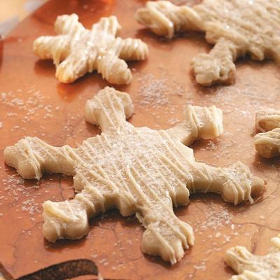 glinsterende sneeuwvlok suiker cookies