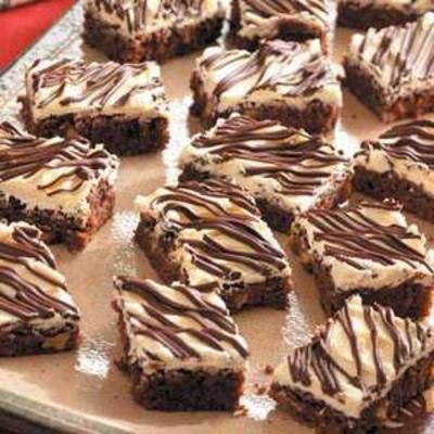 dubbel berijpte rum brownies