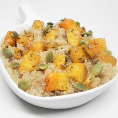 geroosterde butternut squash-quinoa met pompoenpitten