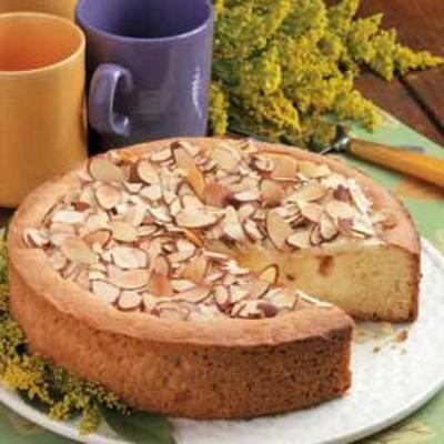 romige perzik koffie cake