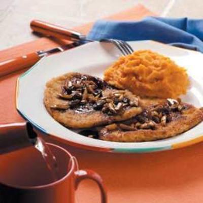 kalkoen schnitzels met balsamico saus