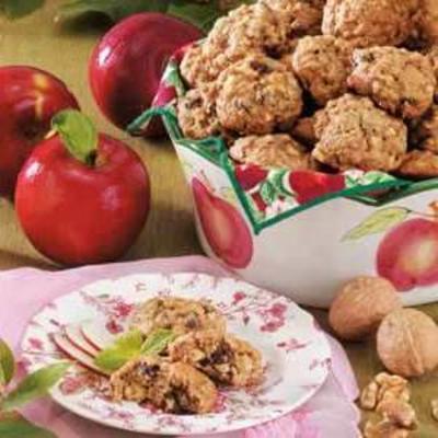 Walnut raisin apple cookies
