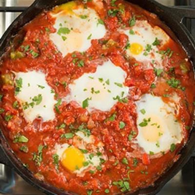 eieren in het vagevuur (shakshuka)