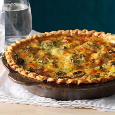 champignon broccoli quiche