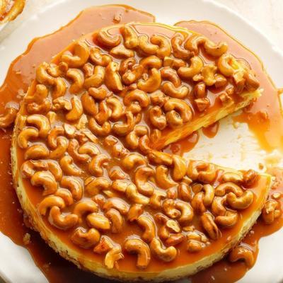 karamel cashew cheesecake