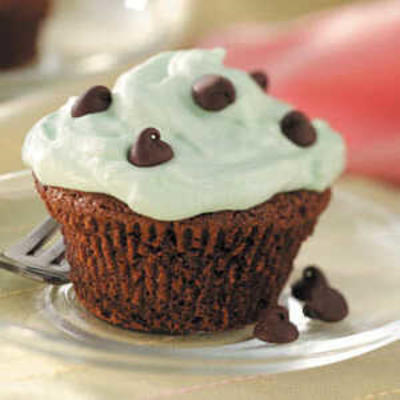 mint brownie cupcakes