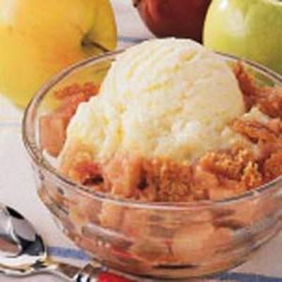 rabarber van de appel crumble