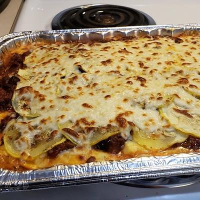 butternut squash en beef lasagna