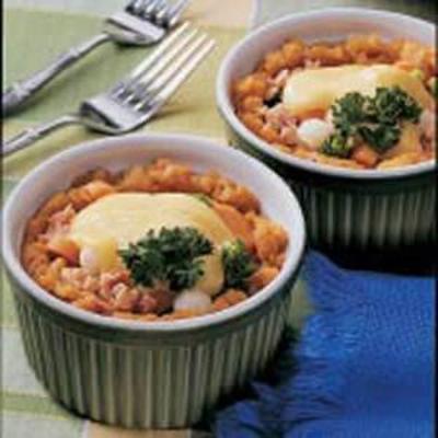 ham en zoete aardappel cups