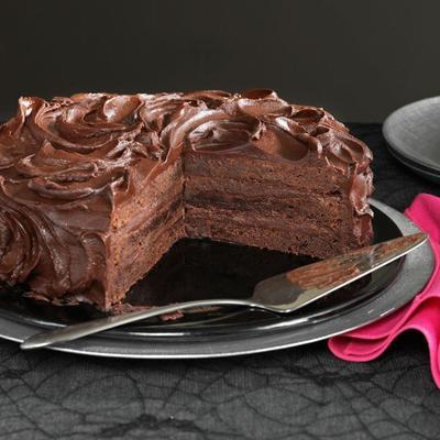 drielaagse brownie cake