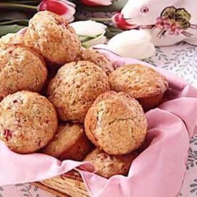 rabarber pecannoot muffins