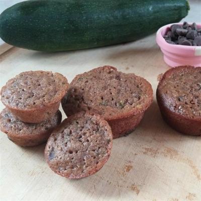 magere chocolade courgette mini-muffins