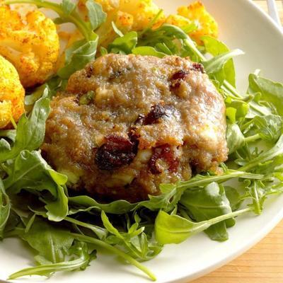 cranberry kalkoenburgers met rucola sald