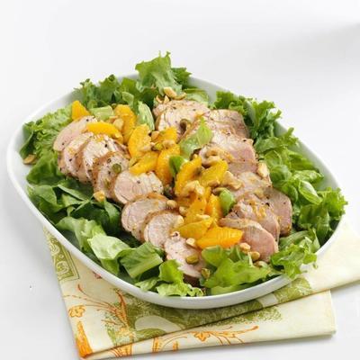 gerookte varkenshaas salade