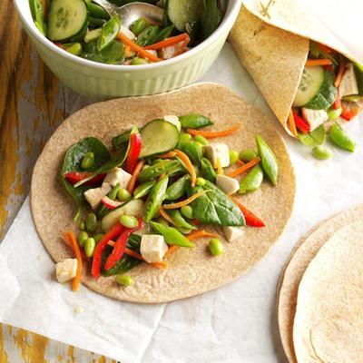 kip en edamame wraps