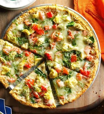 volkoren pizza met bier korst