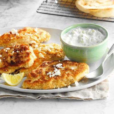 Griekse gefrituurde kip