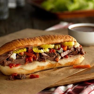 slowcooker italiaans rundvlees hoagies