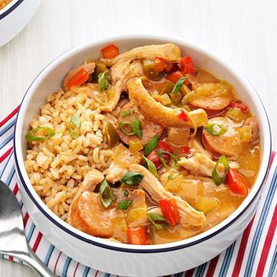 angie's favoriete kip en andouille gumbo