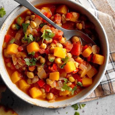 pot-luck Marokkaanse kikkererwtenstoofpot