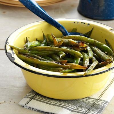 gegrilde verse cajun groene bonen