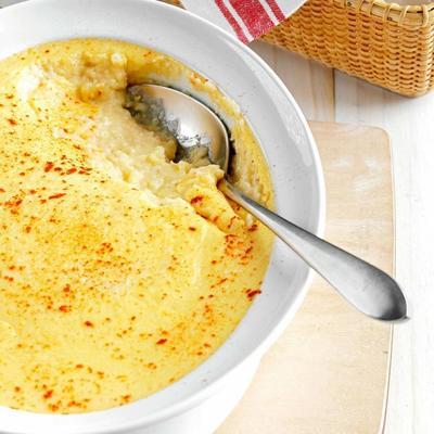 kaas en grits braadpan