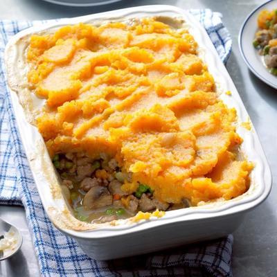 winter plantaardige shepherd's pie