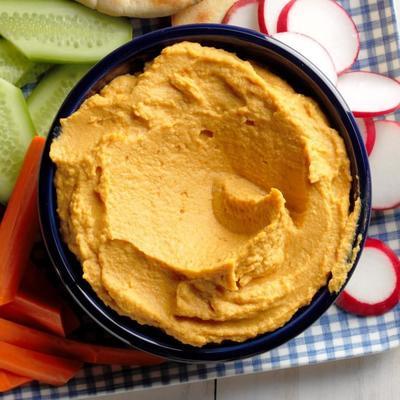 pittige pompoenhummus