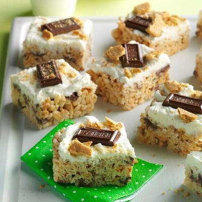 s'mores rijst-krispie-repen