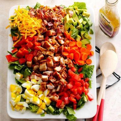 slowcooker bbq kip cobb salade