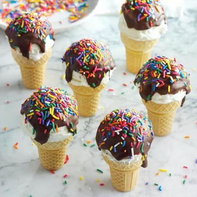 chocolade gedoopt ijsje cupcakes