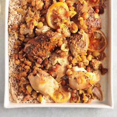 Marokkaanse kip en rijst